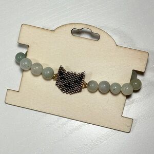 Handmade natural gemstone and seed beads bracelet